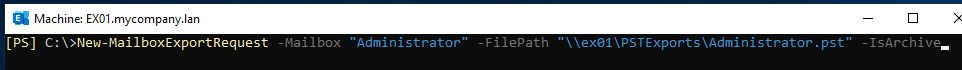 Export Personal Archive Mailbox